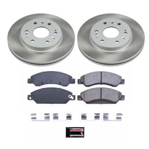 GMC Yukon XL 1500 Brake Kit - Front - PowerStop - Semi-Coated Rotors + Z17 Evolution Plus Low-Dust Ceramic Pads - 2007