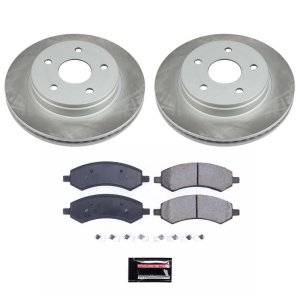 Ram 1500 Classic Brake Kit - Front - PowerStop - Semi-Coated Rotor + Z17 Evolution Plus Ceramic Pads - `19-`22