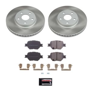 Toyota Celica Brake Kit - Front - PowerStop - Semi-Coated Rotors + Z17 Evolution Plus Low-Dust Ceramic Pads - `00-`05