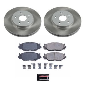 Lexus IS250 Brake Kit - Front - PowerStop - Semi-Coated Rotors + Z17 Evolution Plus Ceramic Pads - `06-`15