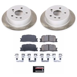 Toyota Camry Brake Kit - Rear - PowerStop - Semi-Coated Rotors + Z17 Evolution Plus Low-Dust Ceramic Pads - `02-`06