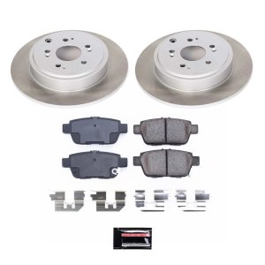 Honda Ridgeline Brake Kit - Front - PowerStop - Semi-Coated Rotors + Z17 Evolution Plus Ceramic Pads - `06-`11