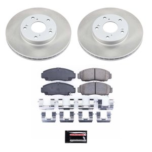 Honda Accord Brake Kit - Front - PowerStop - Semi-Coated Rotors + Z17 Evolution Plus Ceramic Pads - `03-`07
