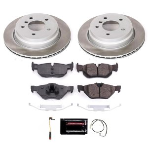 BMW 328xi Brake Kit - Rear - PowerStop - Semi-Coated Rotors + Z17 Evolution Plus Low-Dust Ceramic Pads - `07-`08
