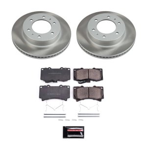 Hummer H3T Brake Kit - Front - PowerStop - Semi-Coated Rotors + Z17 Evolution Plus Ceramic Pads - `09-`10