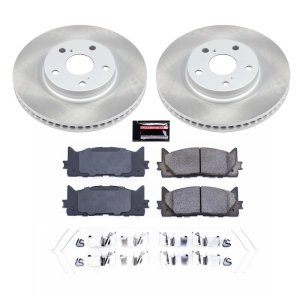 Toyota Camry Brake Kit - Front - PowerStop - Semi-Coated Rotors + Z17 Evolution Plus Low-Dust Ceramic Pads - `07-`17