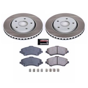 Volkswagen Routan Brake Kit - Front - PowerStop - Semi-Coated Rotors + Z17 Evolution Plus Ceramic Pads - `09-`14