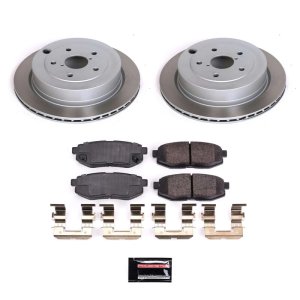 Subaru Tribeca Brake Kit - Rear - PowerStop - Semi-Coated Rotors - `08-`14