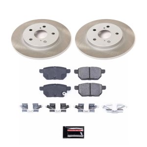 Toyota Matrix Brake Kit - Rear - PowerStop - Semi-Coated Rotors + Z17 Evolution Plus Ceramic Pads - `09-`13