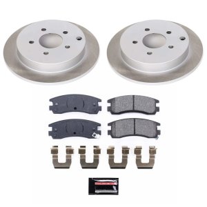 Pontiac Montana Brake Kit - Rear - PowerStop - Semi-Coated Rotors + Z17 Evolution Plus Low-Dust Ceramic Pads - `02-`04
