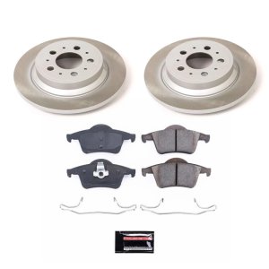 Volvo XC70 Brake Kit - Rear - PowerStop - Semi-Coated Rotors + Z17 Evolution Plus Low-Dust Ceramic Pads - `03-`07