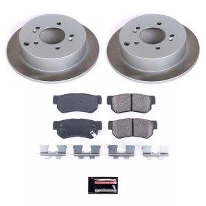 Kia Sportage Brake Kit - Rear - PowerStop - Semi-Coated Rotors + Z17 Evolution Plus Low-Dust Ceramic Pads - `05-`10