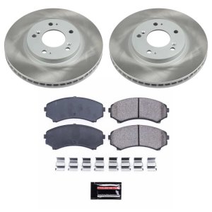 Mitsubishi Endeavor Brake Kit - Front - PowerStop - Semi-Coated Rotors - `10-`11