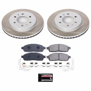 Ford F-150 Brake Kit - Front - PowerStop - Semi-Coated Rotors + Z17 Evolution Plus Ceramic Pads - 2009