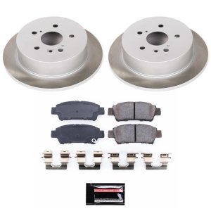 Toyota Sienna Brake Kit - Rear - PowerStop - Semi-Coated Rotors + Z17 Evolution Plus Low-Dust Ceramic Pads - `04-`10