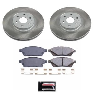 Saab 9-4X Brake Kit - Front - PowerStop - Semi-Coated Rotors + Z17 Evolution Plus Ceramic Pads - 2011