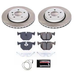 BMW 330xi Brake Kit - Rear - PowerStop - Semi-Coated Rotors + Z17 Evolution Plus Ceramic Pads - `01-`05