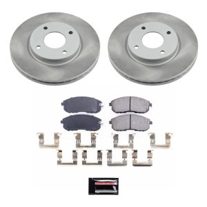 Nissan Versa Brake Kit - Front - PowerStop - Semi-Coated Rotors + Z17 Evolution Plus Ceramic Pads - `07-`12 Nissan Versa Brake Kit - Front - PowerStop - Semi-Coated Rotors + Z17 Evolution Plus Ceramic Pads - `07-`12