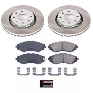 Pontiac G3 Brake Kit - Front - PowerStop - Semi-Coated Rotors + Z17 Evolution Plus Low-Dust Ceramic Pads - `09-`10