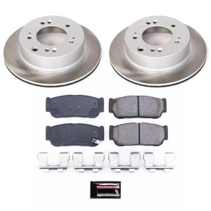 Kia Sorento Brake Kit - Rear - PowerStop - Semi-Coated Rotors + Z17 Evolution Plus Ceramic Pads - `07-`09