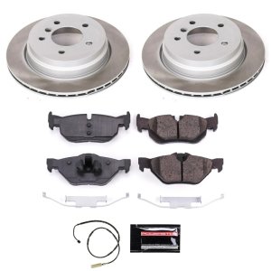 BMW 328i xDrive Brake Kit - Rear - PowerStop - Semi-Coated Rotors + Z17 Evolution Plus Low-Dust Ceramic Pads - `11-`13