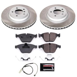 BMW 335is Brake Kit - Front - PowerStop - Semi-Coated Rotors + Z17 Evolution Plus Ceramic Pads - `11-`13