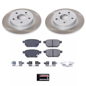 Scion tC Brake Kit - Rear - PowerStop - Semi-Coated Rotors + Z17 Evolution Plus Low-Dust Ceramic Pads - `11-`16