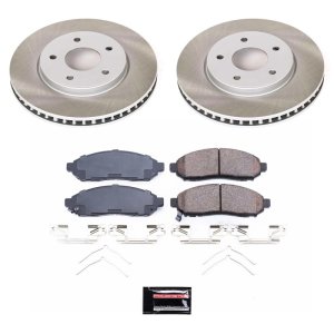 Nissan NV200 Brake Kit - Front - PowerStop - Semi-Coated Rotors + Z17 Evolution Plus Low-Dust Ceramic Pads - `13-`21