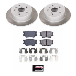 Toyota Camry Brake Kit - Rear - PowerStop - Semi-Coated Rotors + Z17 Evolution Plus Ceramic Pads - `12-`17