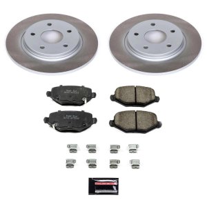 Volkswagen Routan Brake Kit - Rear - PowerStop - Semi-Coated Rotors + Z17 Evolution Plus Low-Dust Ceramic Pads - `13-`14