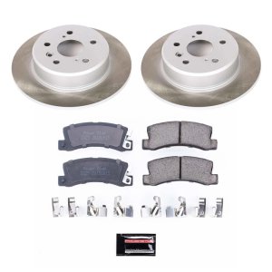 Lexus RX300 Brake Kit - Rear - PowerStop - Semi-Coated Rotors + Z17 Evolution Plus Ceramic Pads - `99-`03