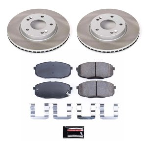 Kia Soul Brake Kit - Front - PowerStop - Semi-Coated Rotors + Z17 Evolution Plus Low-Dust Ceramic Pads - `14-`16
