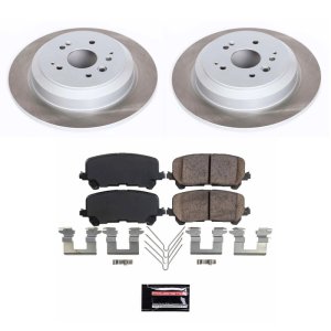 Acura MDX Brake Kit - Rear - PowerStop - Semi-Coated Rotors + Z17 Evolution Plus Low-Dust Ceramic Pads - `14-`16
