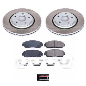 Honda Passport Brake Kit - Front - PowerStop - Semi-Coated Rotors + Z17 Evolution Plus Ceramic Pads - `19-`22