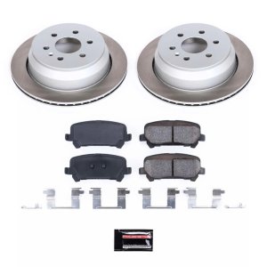 GMC Canyon Brake Kit - Rear - PowerStop - Semi-Coated Rotors + Z17 Evolution Plus Low-Dust Ceramic Pads - `15-`20
