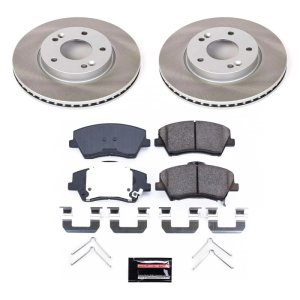 Hyundai Elantra Brake Kit - Front - PowerStop - Semi-Coated Rotors + Z17 Evolution Plus Ceramic Pads - `17-`20