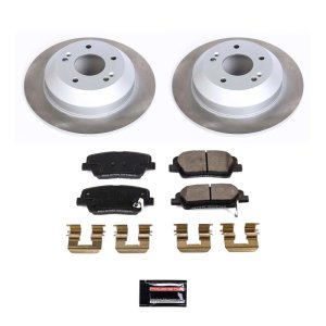 Kia Sorento Brake Kit - Rear - PowerStop - Semi-Coated Rotors + Z17 Evolution Plus Ceramic Pads - `11-`15