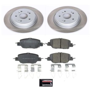 Honda CR-V Brake Kit - Rear - PowerStop - Semi-Coated Rotors + Z17 Evolution Plus Low-Dust Ceramic Pads - `17-`23