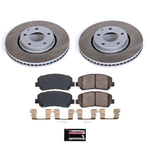 Mazda CX-5 Brake Kit - Front - PowerStop - Semi-Coated Rotors + Z17 Evolution Plus Ceramic Pads - `16-`23