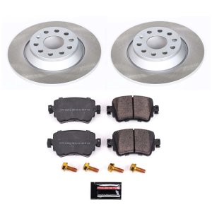 Audi Q3 Quattro Brake Kit - Rear - PowerStop - Semi-Coated Rotors + Z17 Evolution Plus Ceramic Pads - `16-`18