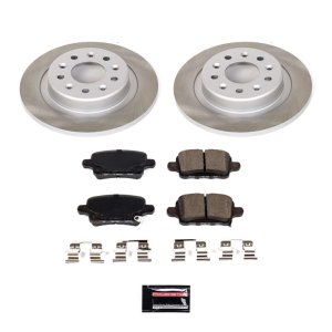 GMC Terrain Brake Kit - Rear - PowerStop - Semi-Coated Rotors + Z17 Evolution Plus Low-Dust Ceramic Pads - 2021