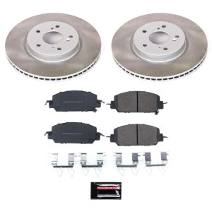 Honda CR-V Brake Kit - Front - PowerStop - Semi-Coated Rotors + Z17 Evolution Plus Ceramic Pads - `17-`23