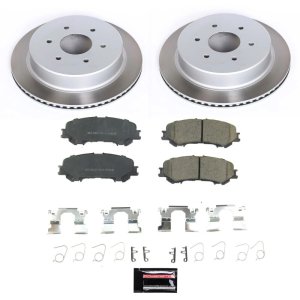 Nissan TITAN Brake Kit - Rear - PowerStop - Semi-Coated Rotors + Z17 Evolution Plus Ceramic Pads - `17-`22