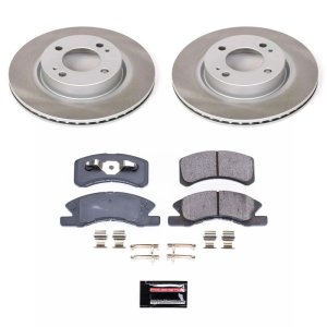 Mitsubishi Mirage Brake Kit - Front - PowerStop - Semi-Coated Rotors - `17-`20