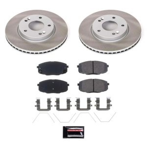 Kia Soul Brake Kit - Front - PowerStop - Semi-Coated Rotors + Z17 Evolution Plus Low-Dust Ceramic Pads - `17-`19