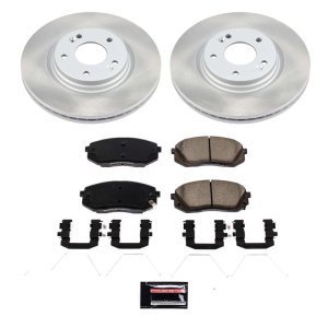 Kia Soul Brake Kit - Front - PowerStop - Semi-Coated Rotor + Z17 Evolution Plus Low-Dust Ceramic Pads - `17-`19