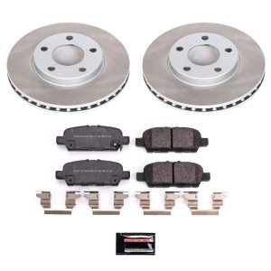 Nissan Z Brake Kit - Rear - PowerStop - Semi-Coated Rotors + Z17 Evolution Plus Low-Dust Ceramic Pads - 2023+