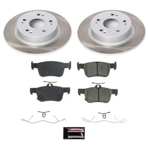 Honda Accord Brake Kit - Rear - PowerStop - Semi-Coated Rotors + Z17 Evolution Plus Low-Dust Ceramic Pads - `18-`22