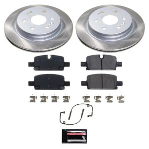 GMC Yukon XL Brake Kit - Rear - PowerStop - Semi-Coated Rotors + Z17 Evolution Plus Ceramic Pads - `21-`23