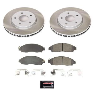 Nissan LEAF Brake Kit - Front - PowerStop - Semi-Coated Rotors + Z17 Evolution Plus Ceramic Pads - `18-`24